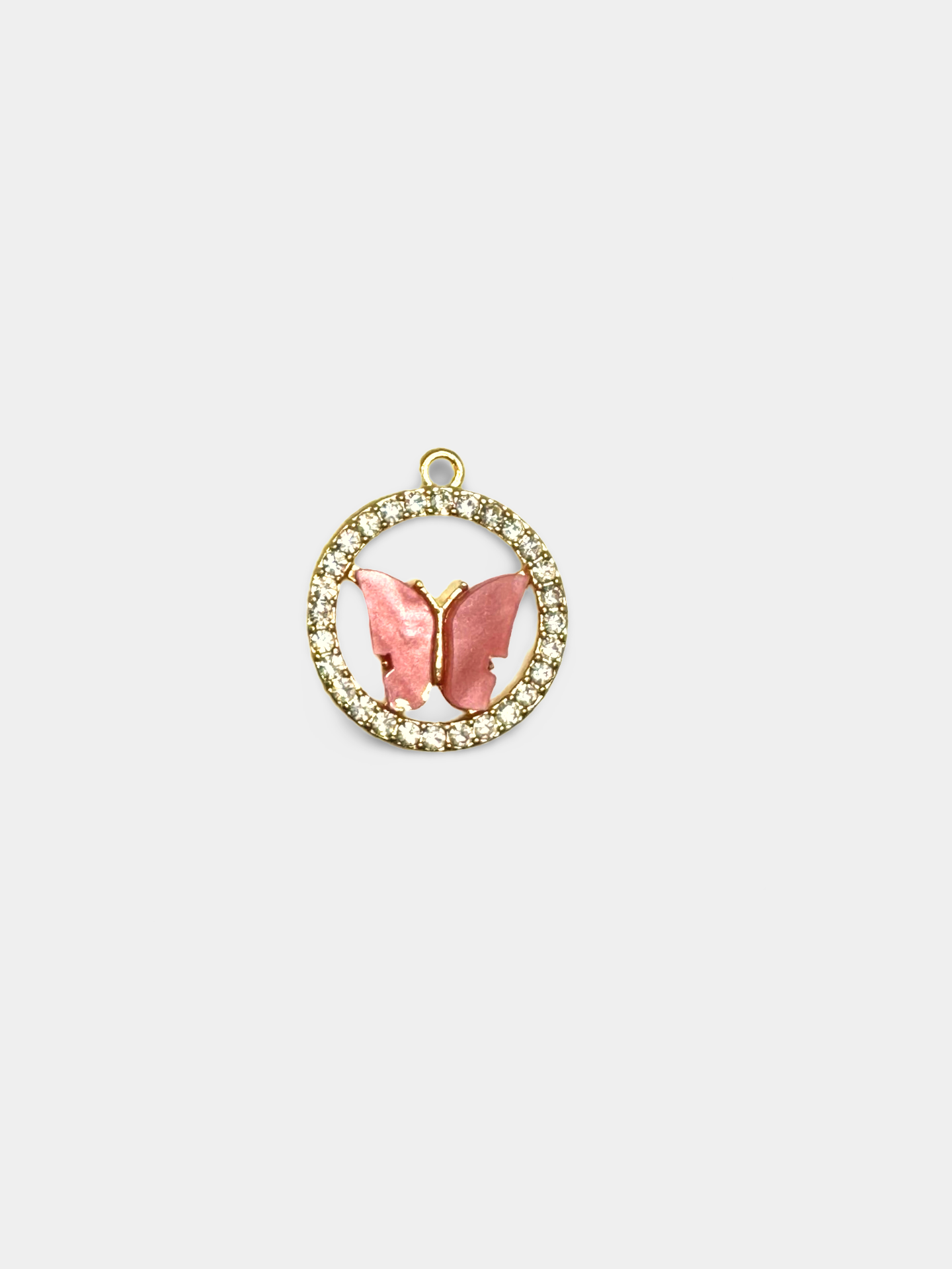 Open Circle Butterfly Charm