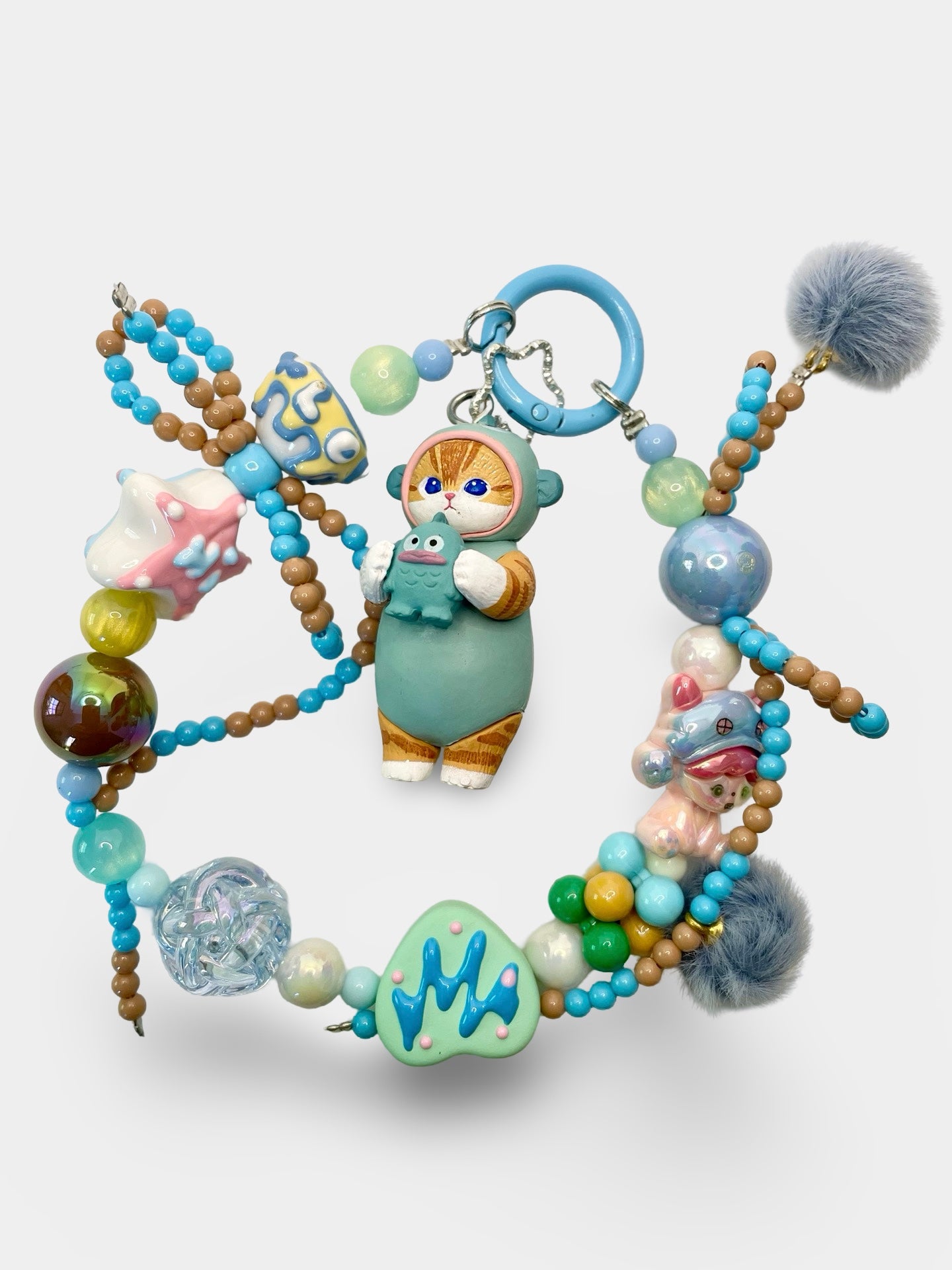 Ugly Fish Kitty Phone Chain