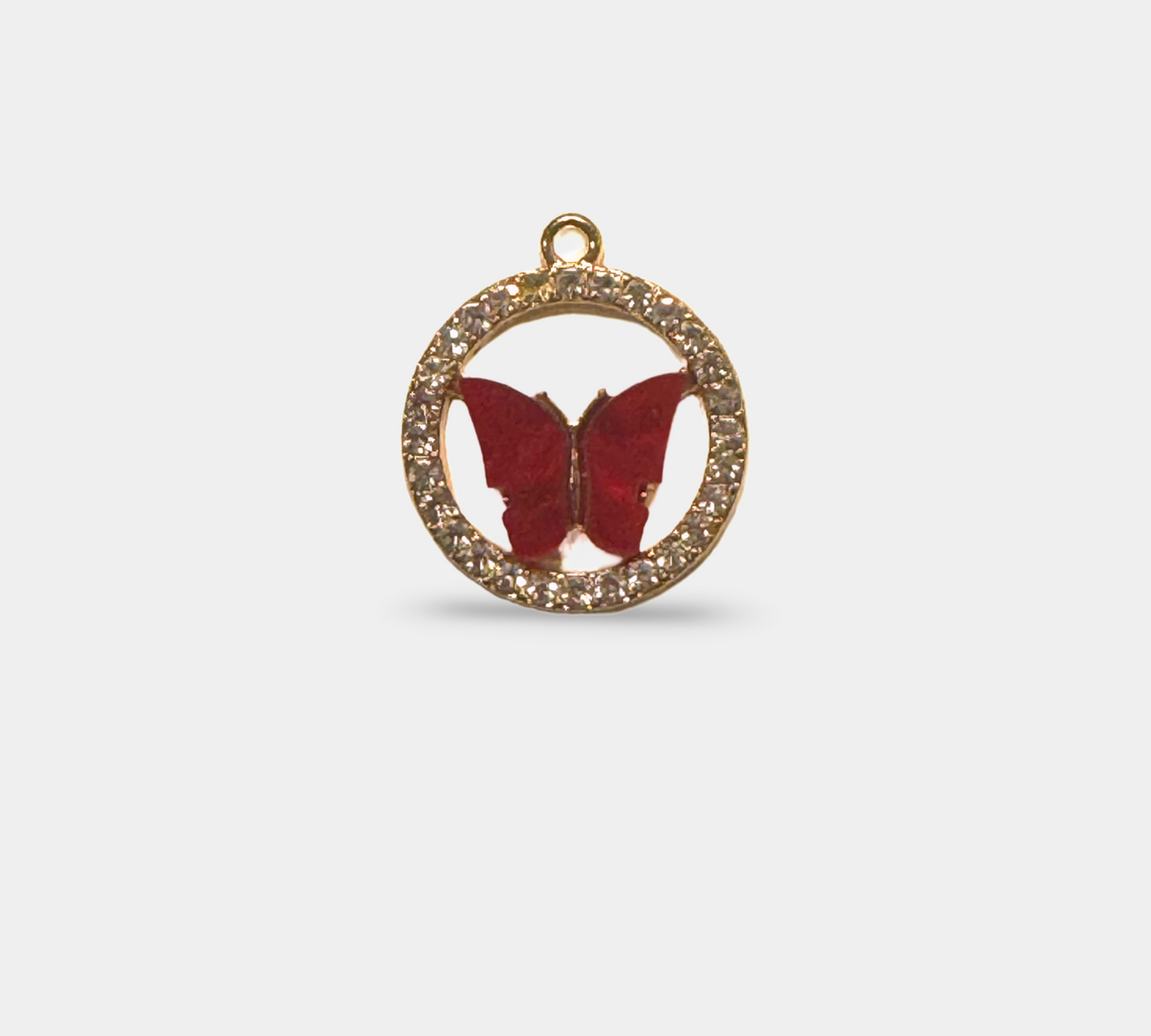 Open Circle Butterfly Charm