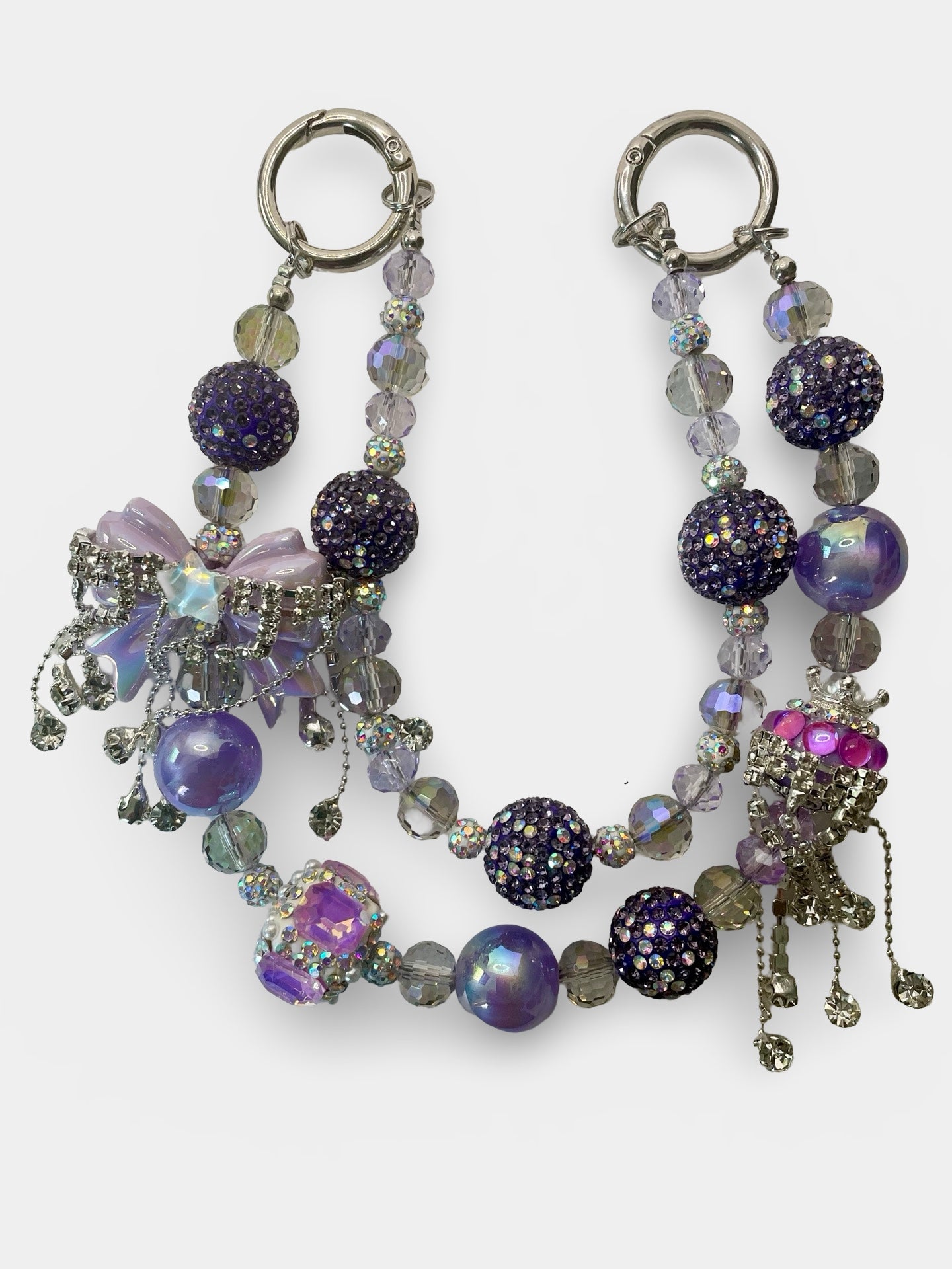 crystal plum bag chain