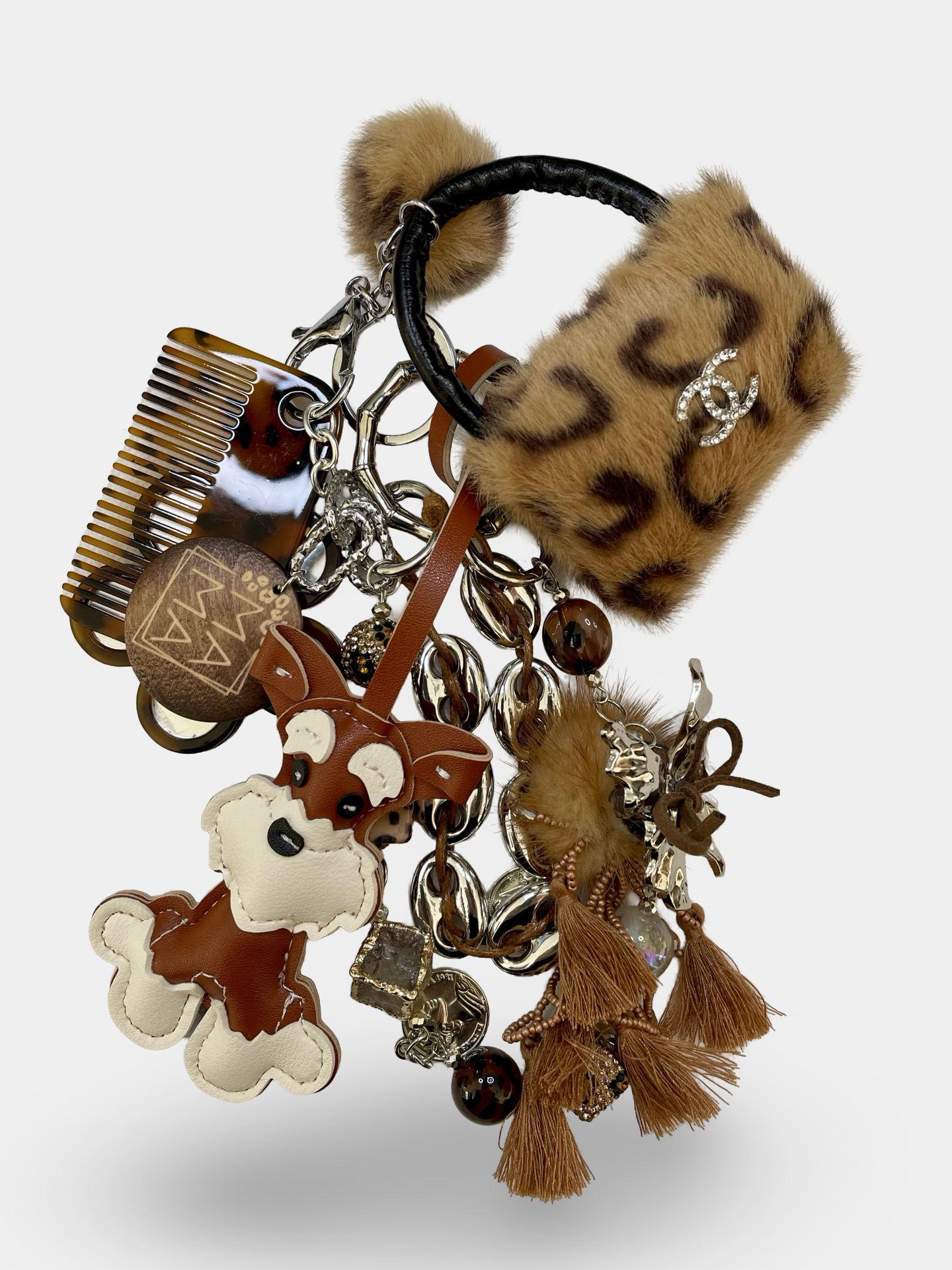Leopard & Puppy Bag decoration