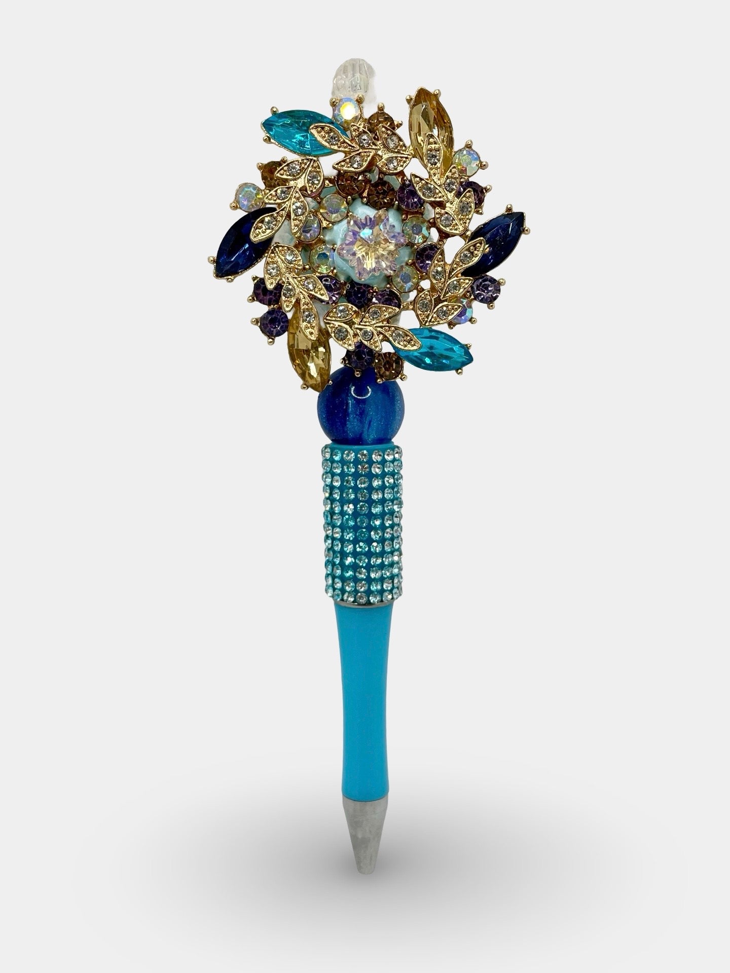 Blue Floral Wreath Pen