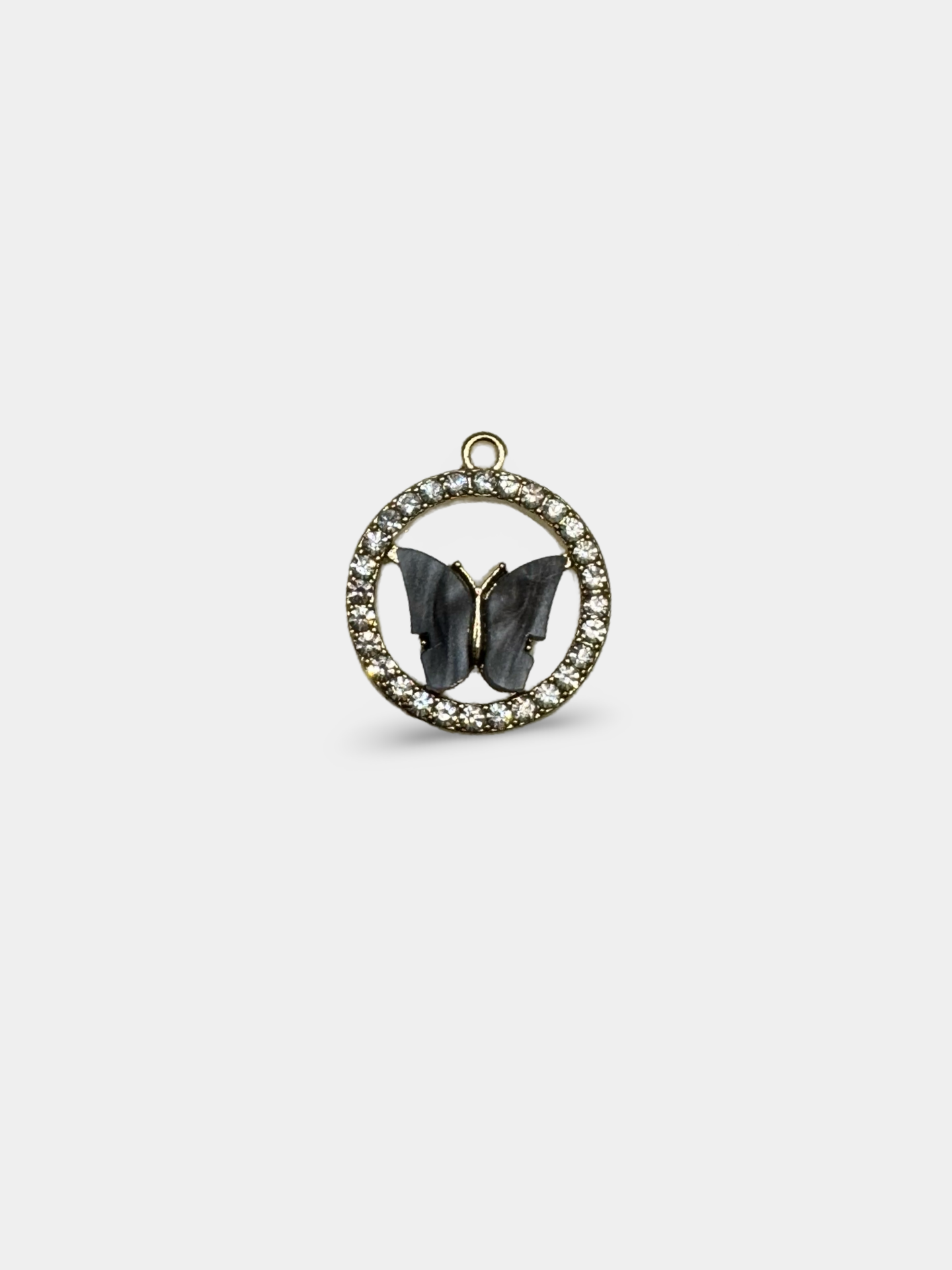 Open Circle Butterfly Charm