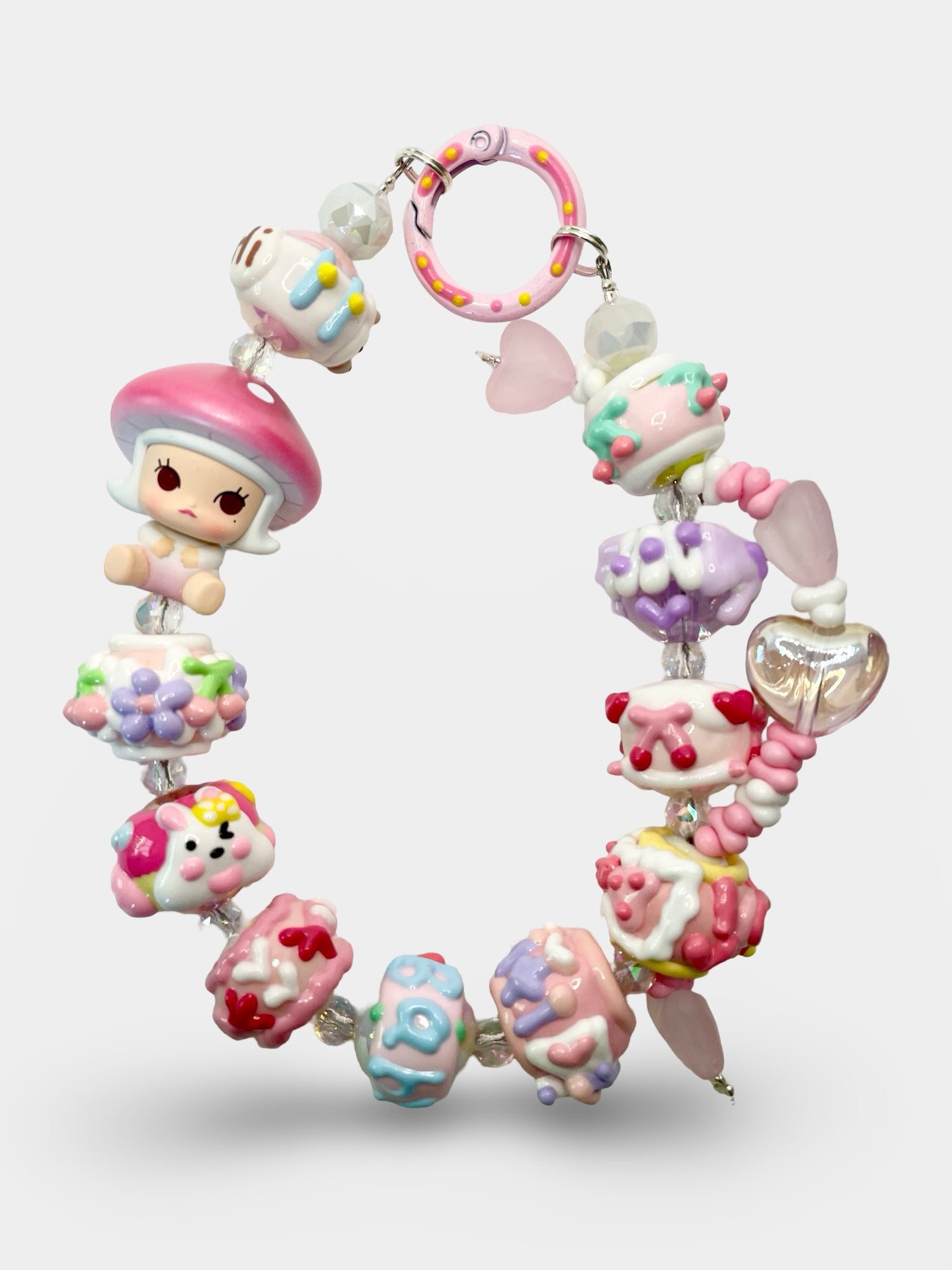 Pink Mushroom Molly Phone Chain