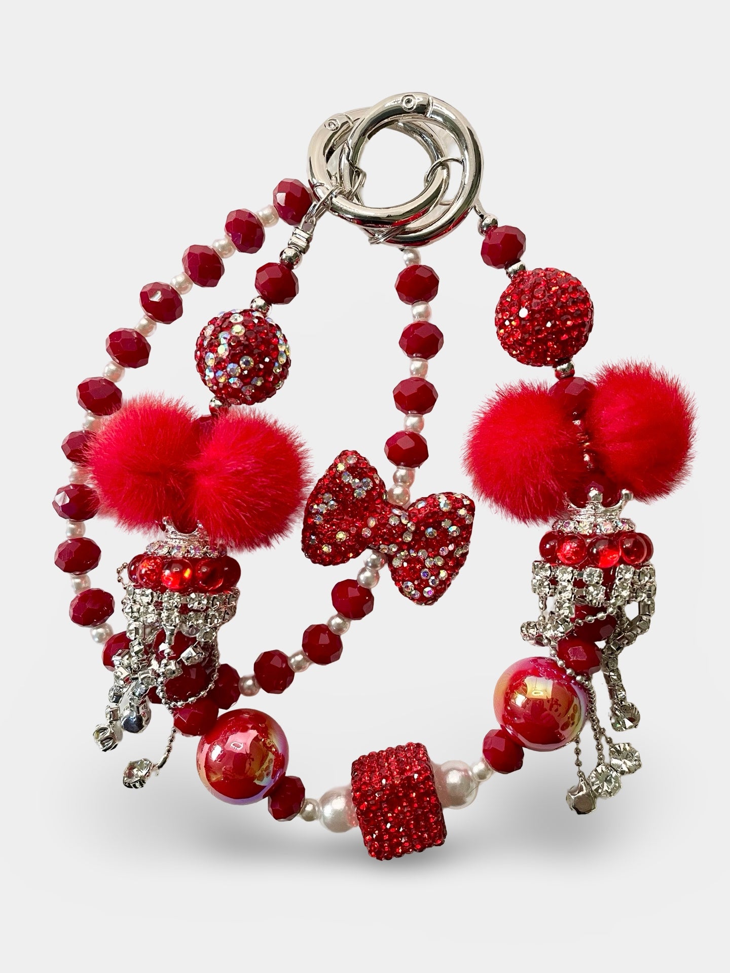 Red Pom Bag Chain