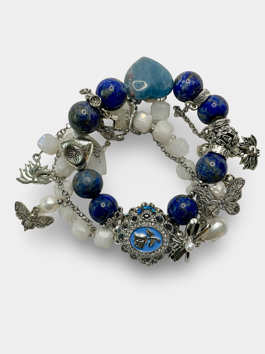 Blue Double Layer Azurite Bracelet