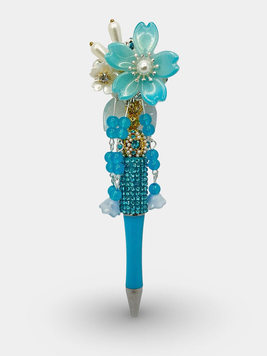 Blue Passion flower Pen