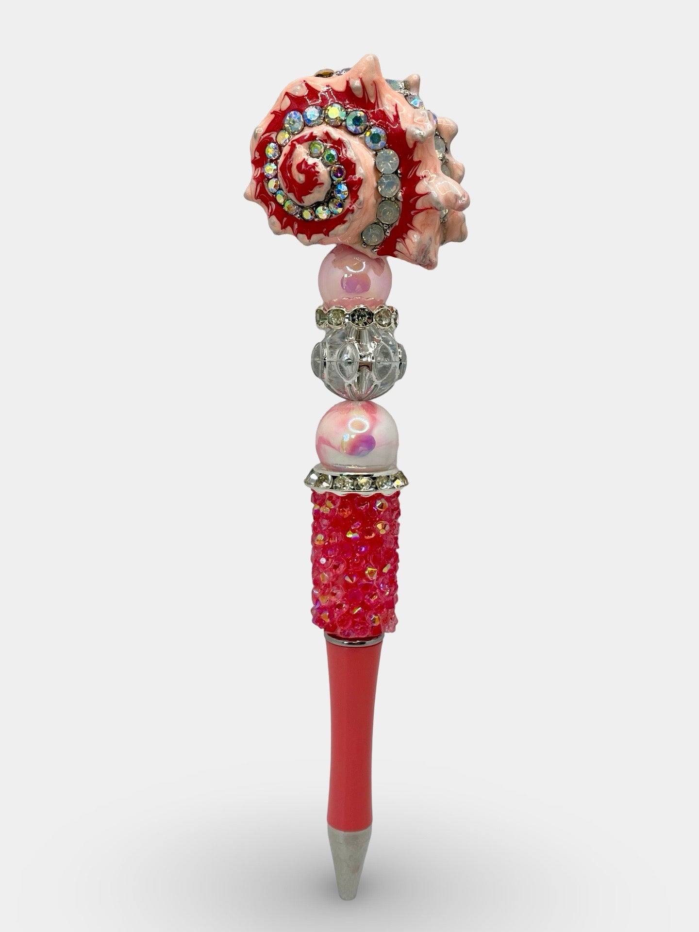 Coral Shell Fancy Bead Pen