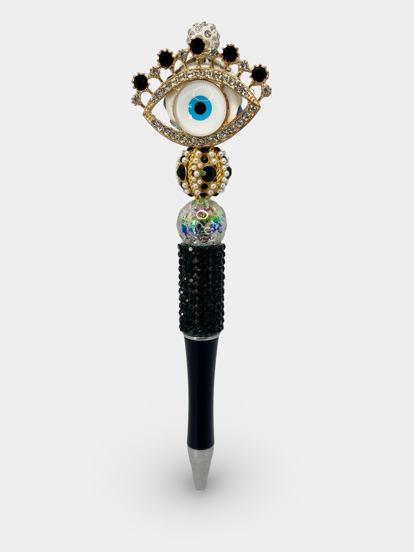 Blue Evil Eye Black Pen