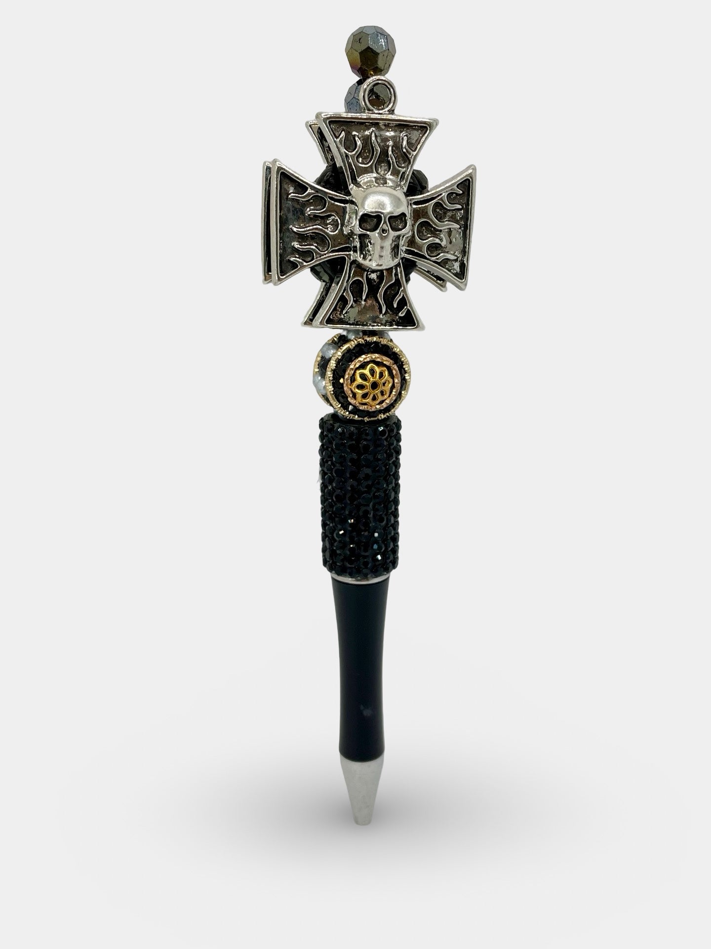 Maltese Cross Skull Pen