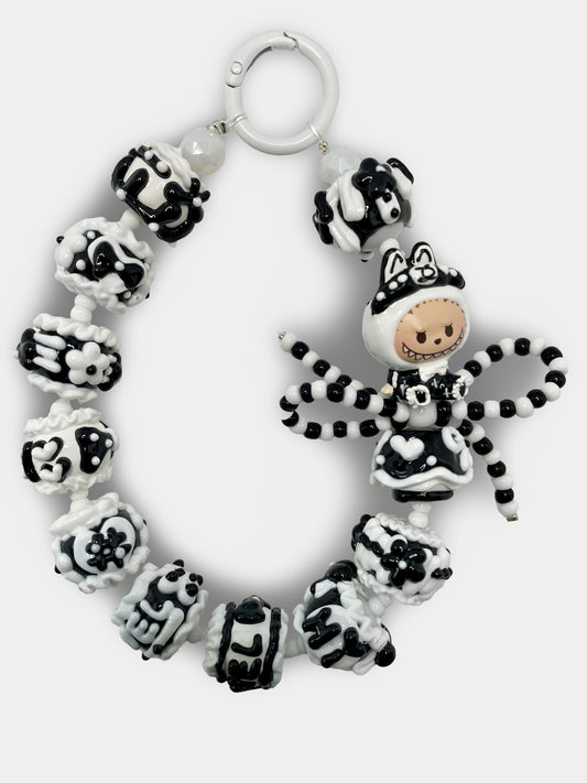 Black/White Labubu Phone Chain